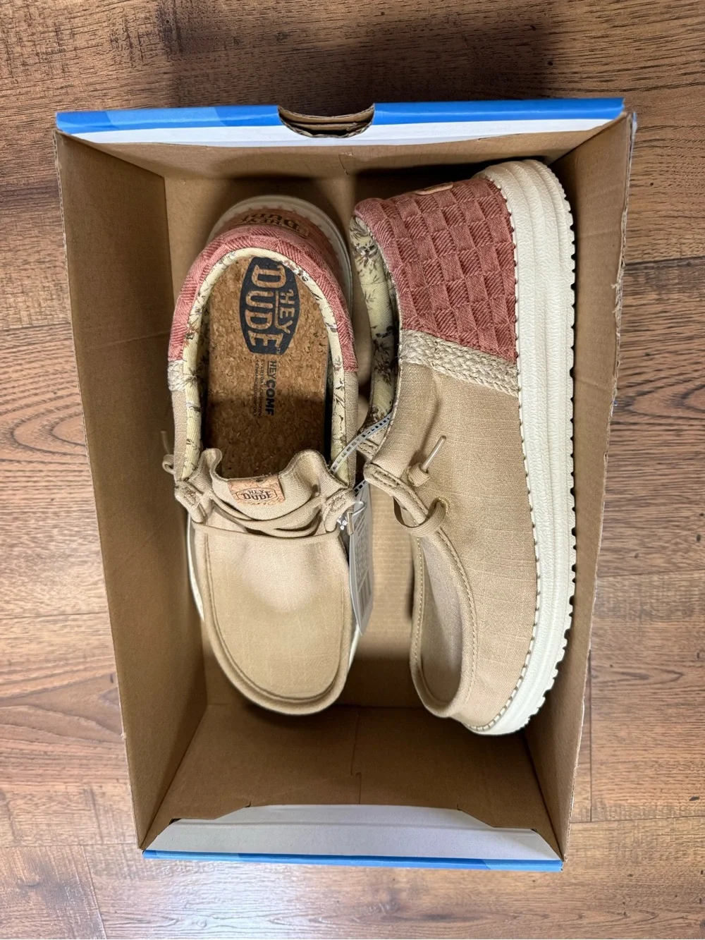 HEYDUDE Wally Funk Summer Stitch Canvas Lace-Up Men's Sneakers US 11 45184-00E